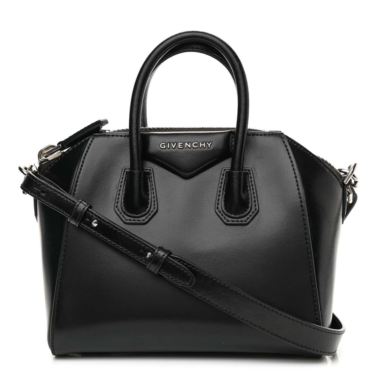 Givenchy Shiny Lord Calfskin Mini Antigona Black 1 of 12