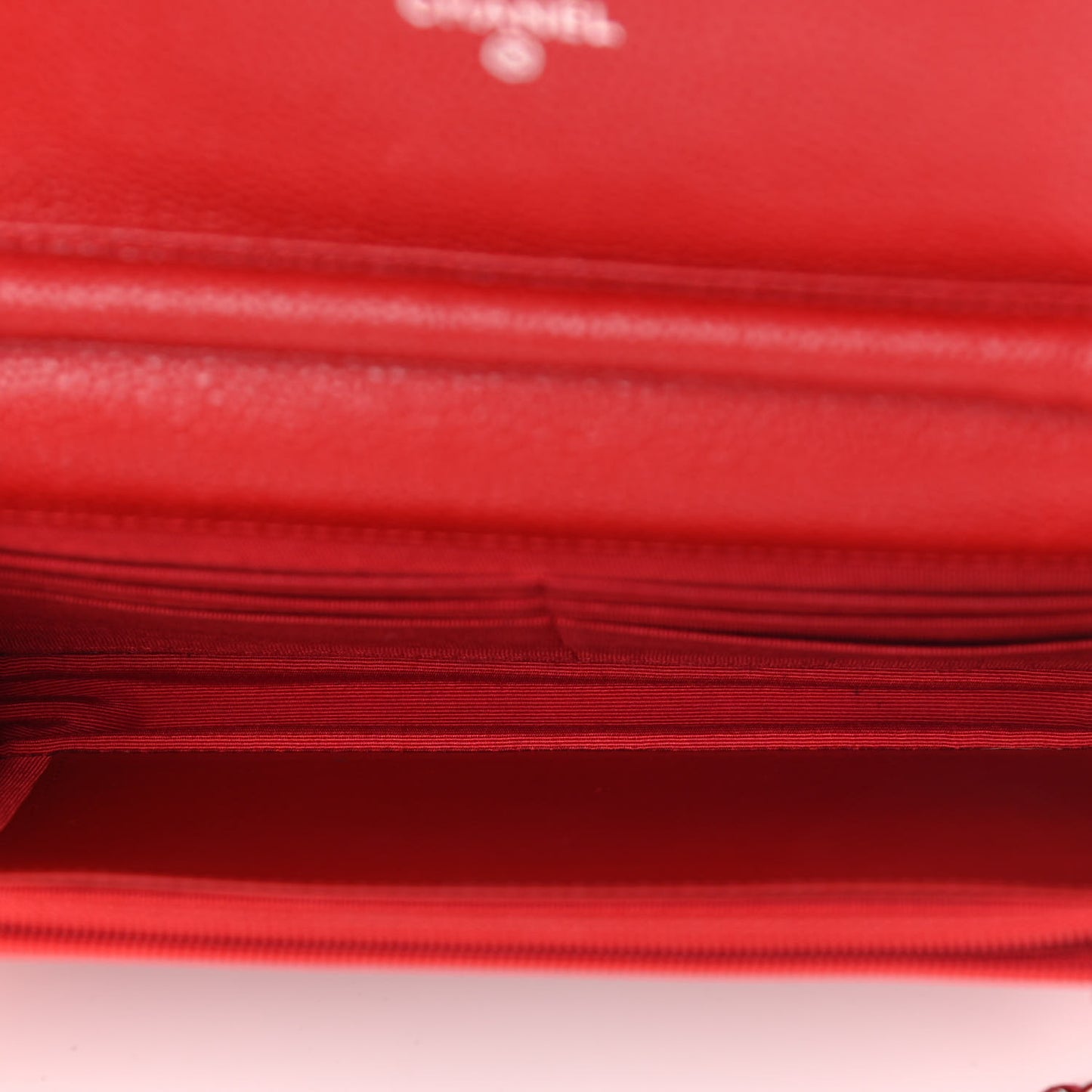 Caviar Quilted Wallet On Chain WOC Red