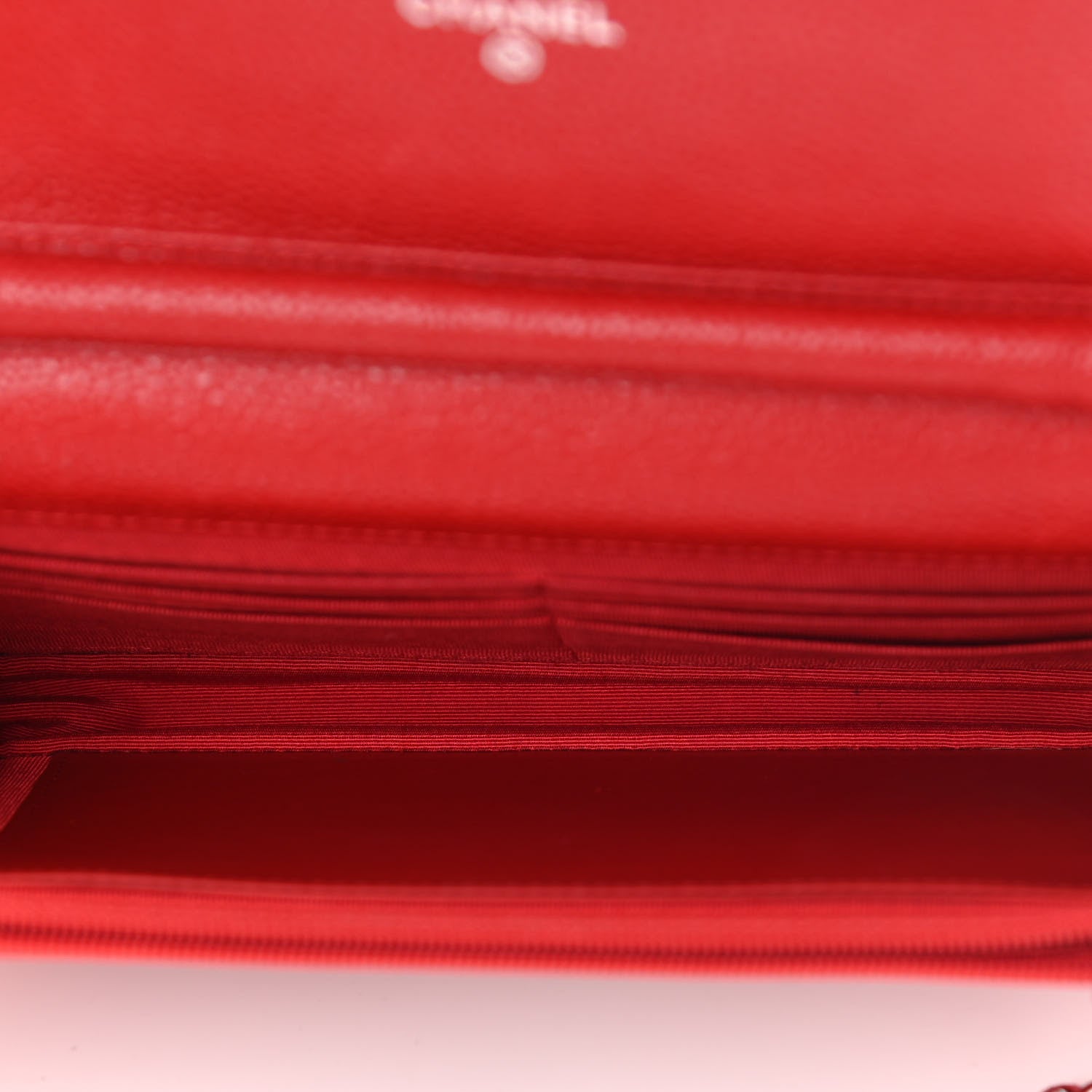 Chanel Caviar Quilted Wallet On Chain WOC Red 5 of 16