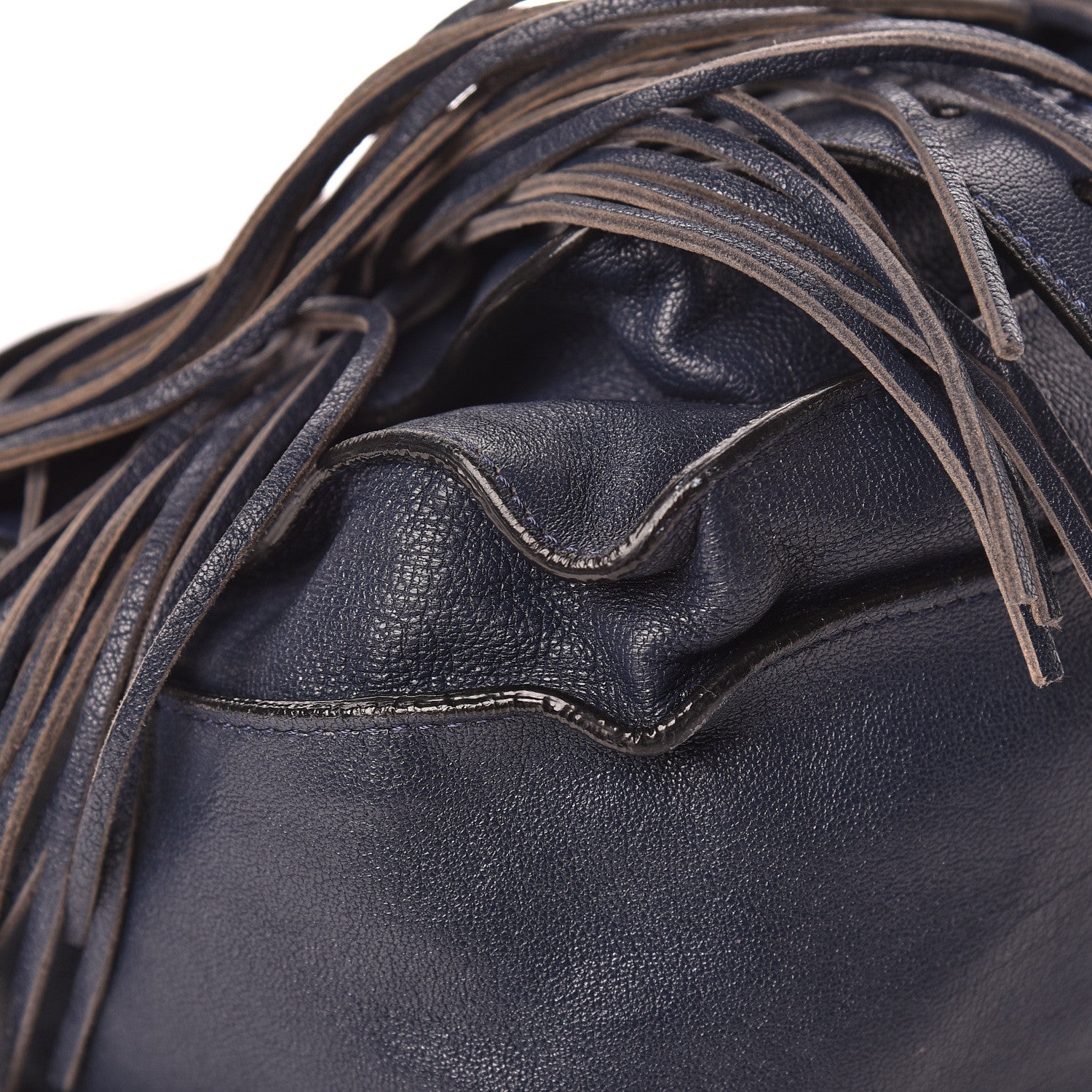 Proenza Schouler Lambskin Fringe Medium PS1 Satchel Midnight 10 of 29