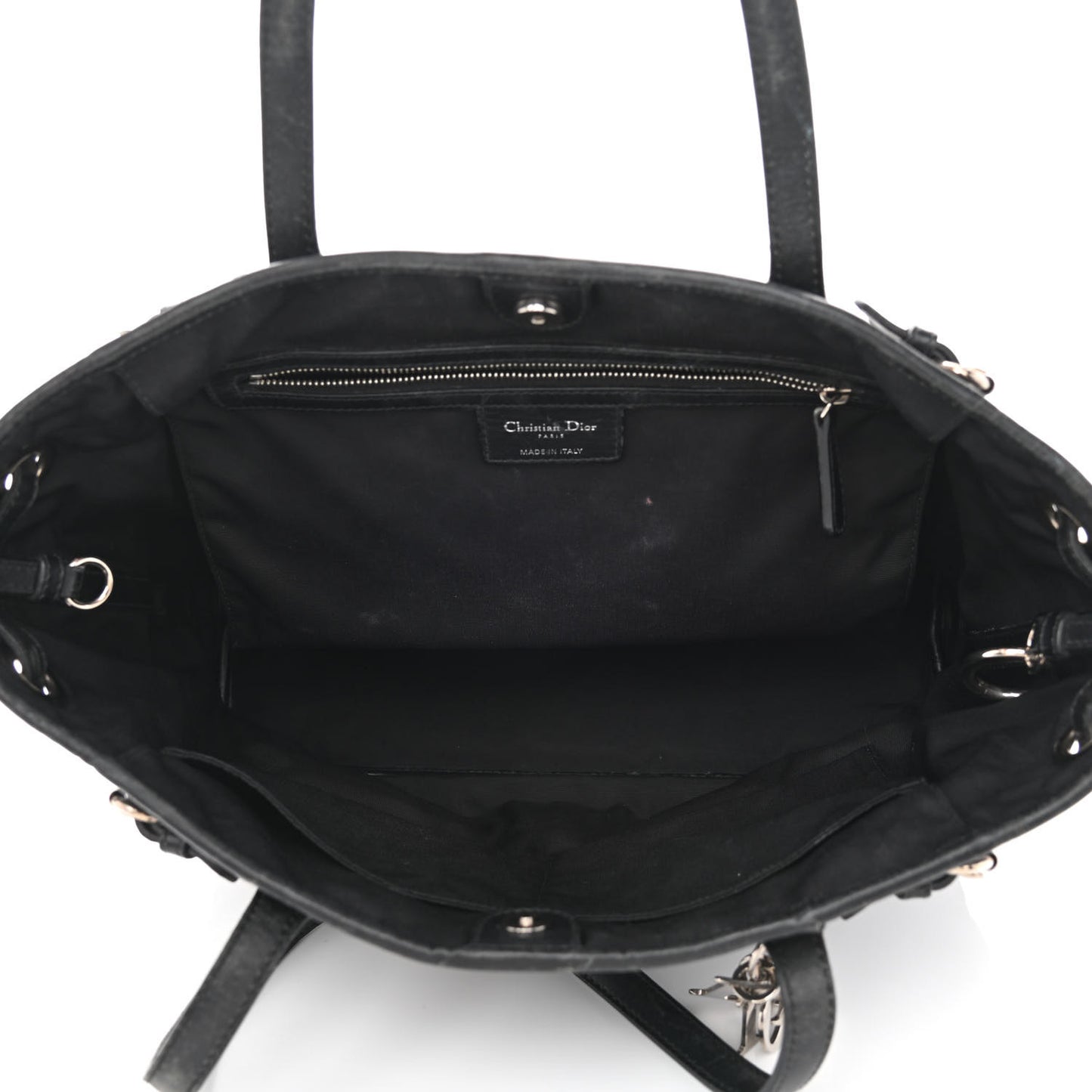 Coated Canvas Cannage Small Panarea Tote Black