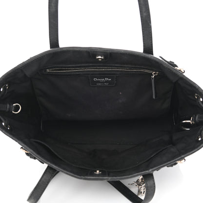 Christian Dior Coated Canvas Cannage Small Panarea Tote Black 5 of 15