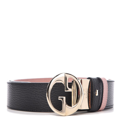 Gucci Calfskin 1973 Reversible Belt 85 34 Black Pink 1 of 6