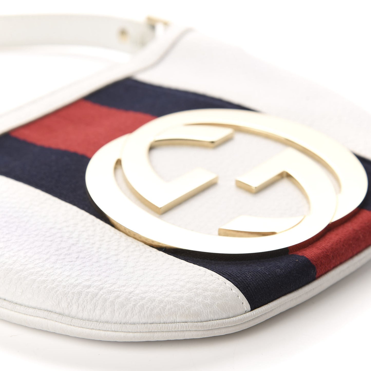 Calfskin Web Small Blondie Hobo White