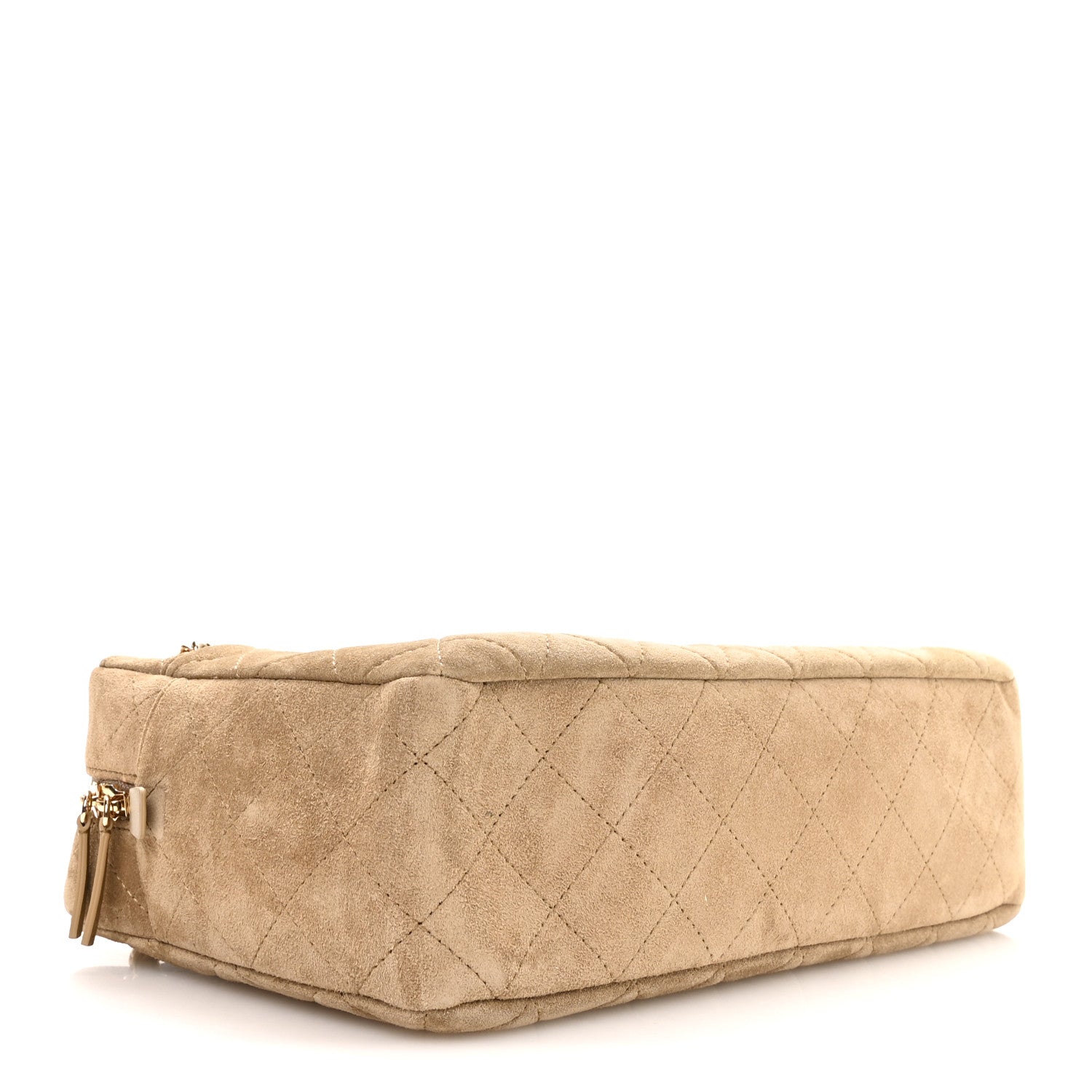 Chanel Suede Calfskin Quilted Camerissimo Case Beige 4 of 11