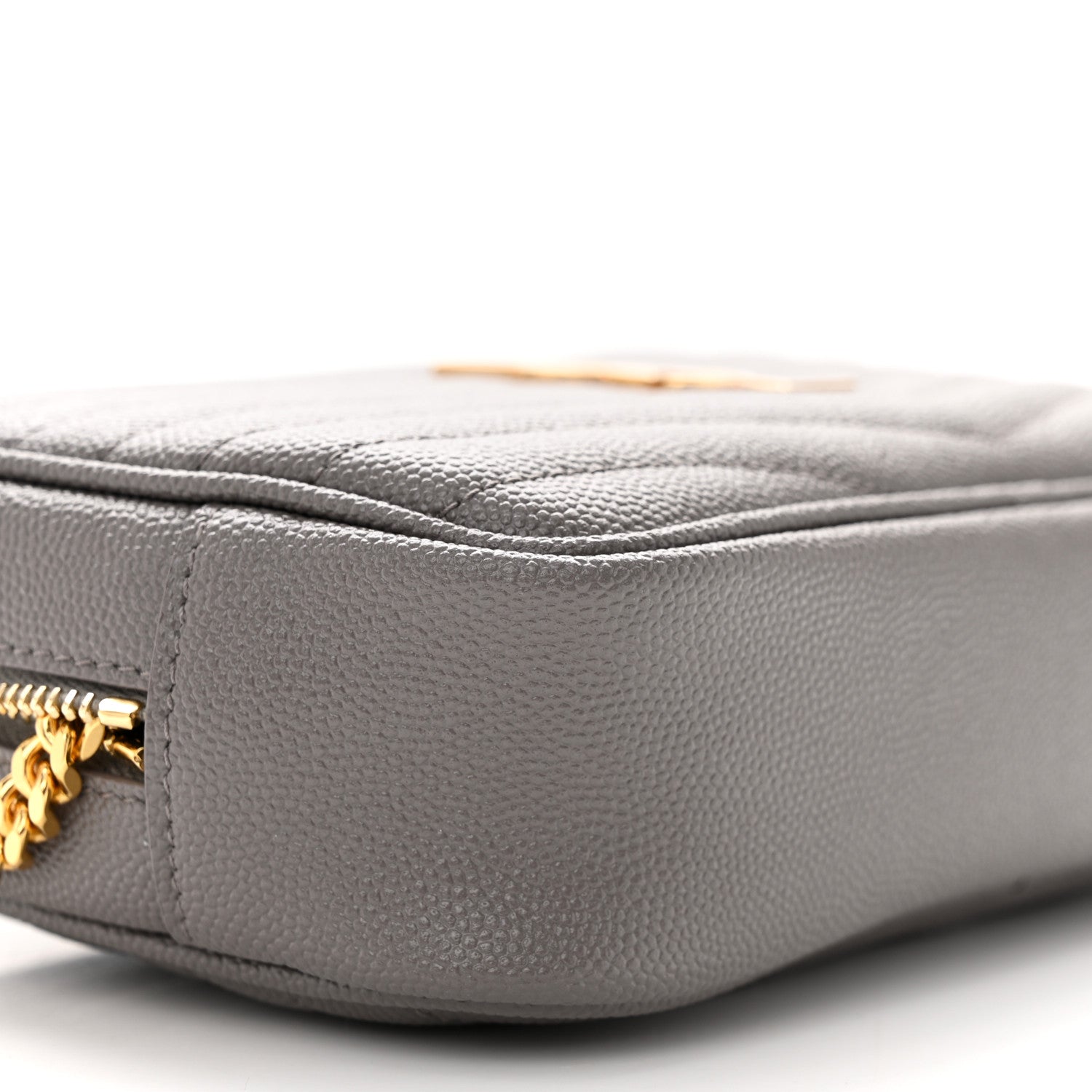 Saint Laurent Grain De Poudre Matelasse Monogram Mini Lou Camera Bag Fog 9 of 11