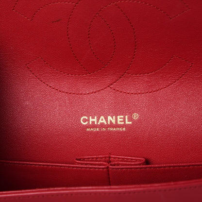 Chanel Lambskin Quilted Jumbo Double Flap Dark Pink 7 of 13