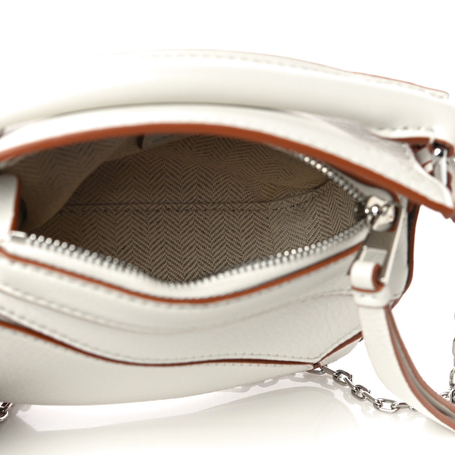 Calfskin Nano Puzzle Bag White