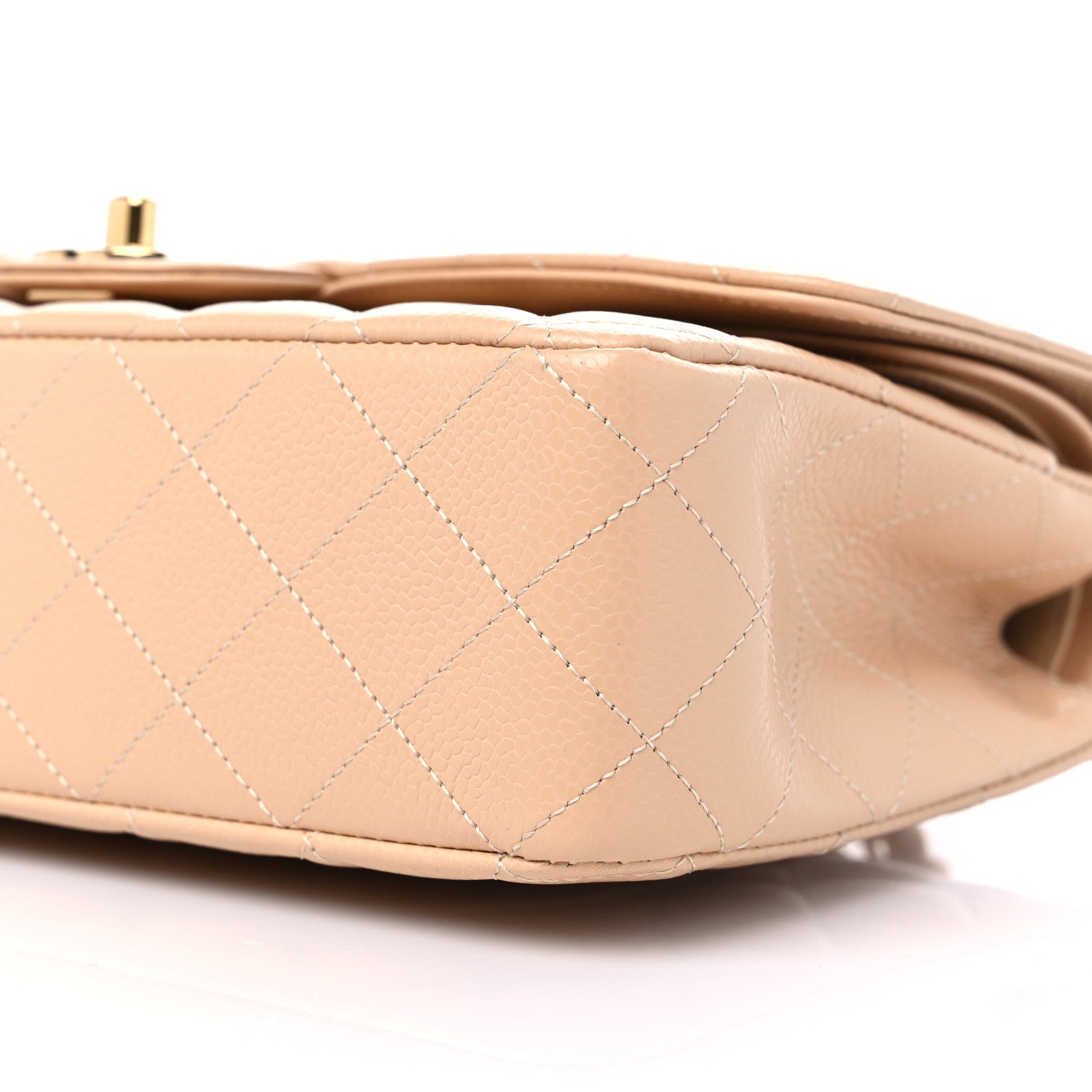 Chanel Caviar Quilted Medium Double Flap Beige Clair 9 of 9