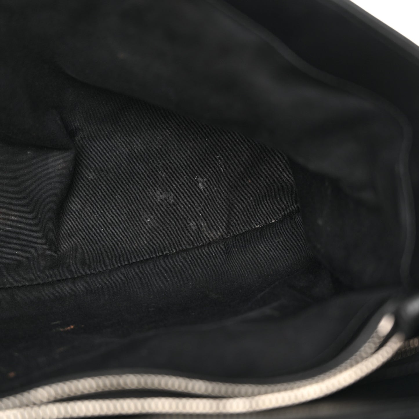 Calfskin Y Quilted Monogram Large Loulou Chain Satchel Black