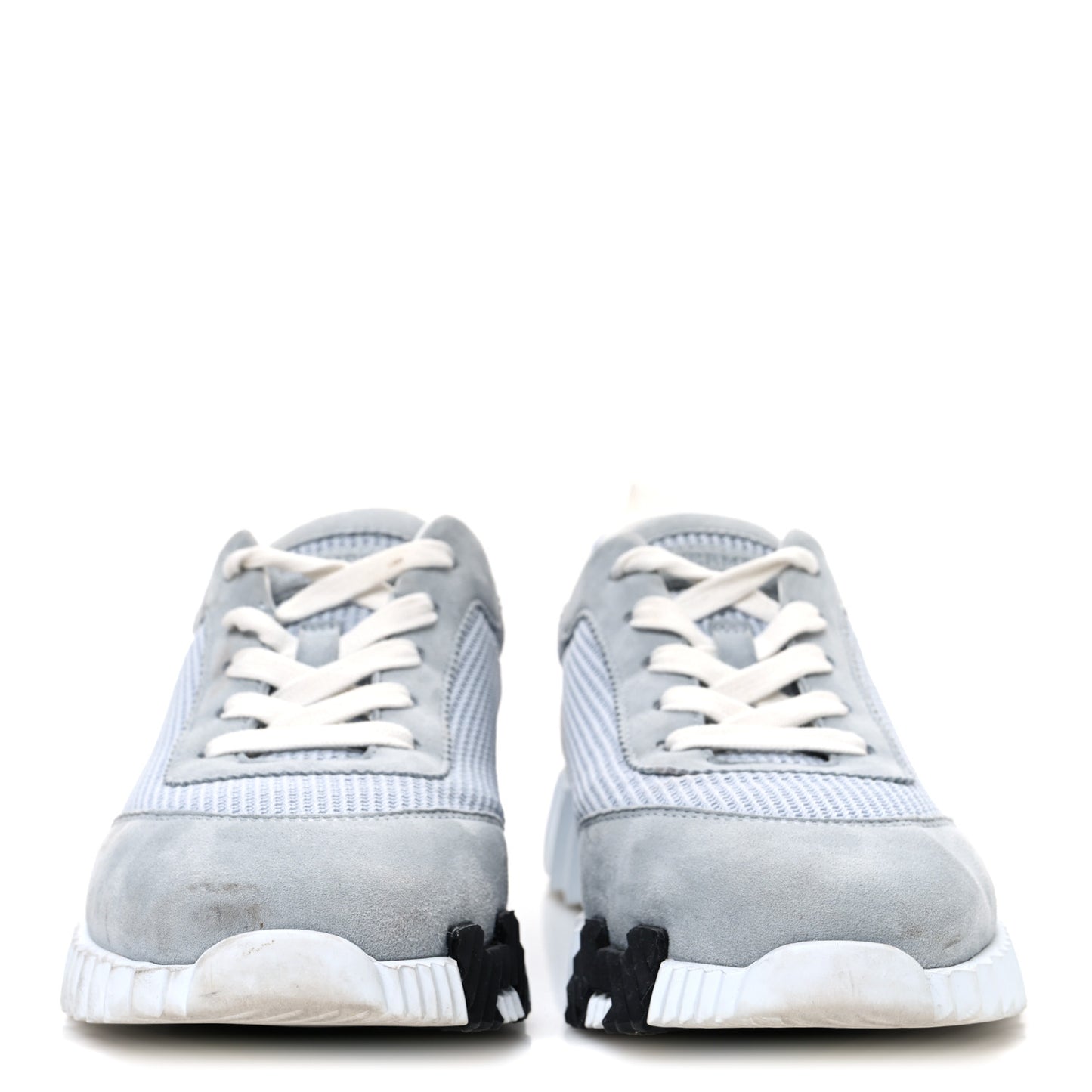 Textured Mesh Suede Goatskin Bouncing Sneakers 39 Gris Nuage