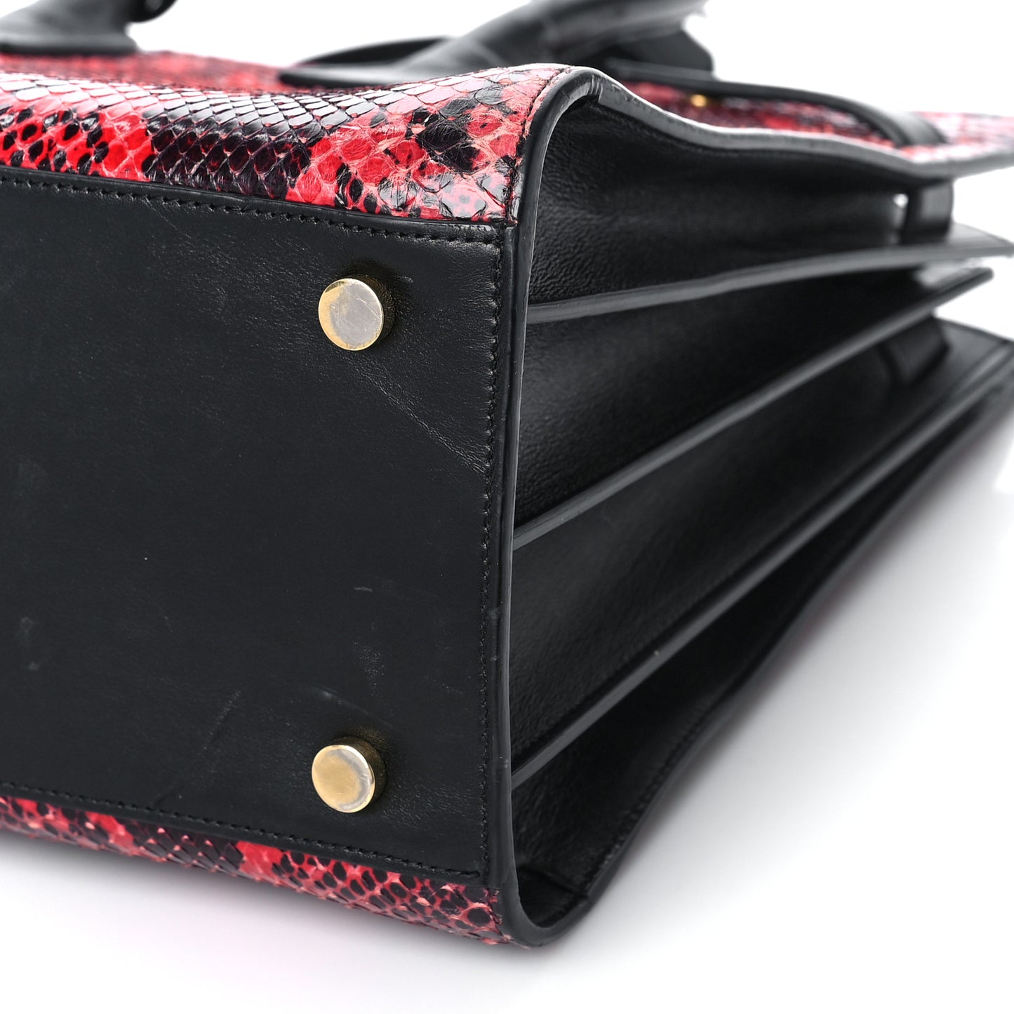 Python Small Sac de Jour Tote Ruby