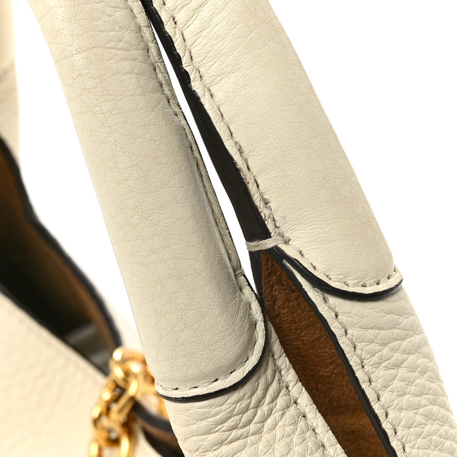 Gucci Grained Calfskin Softbit Medium Shoulder Bag White 11 of 12