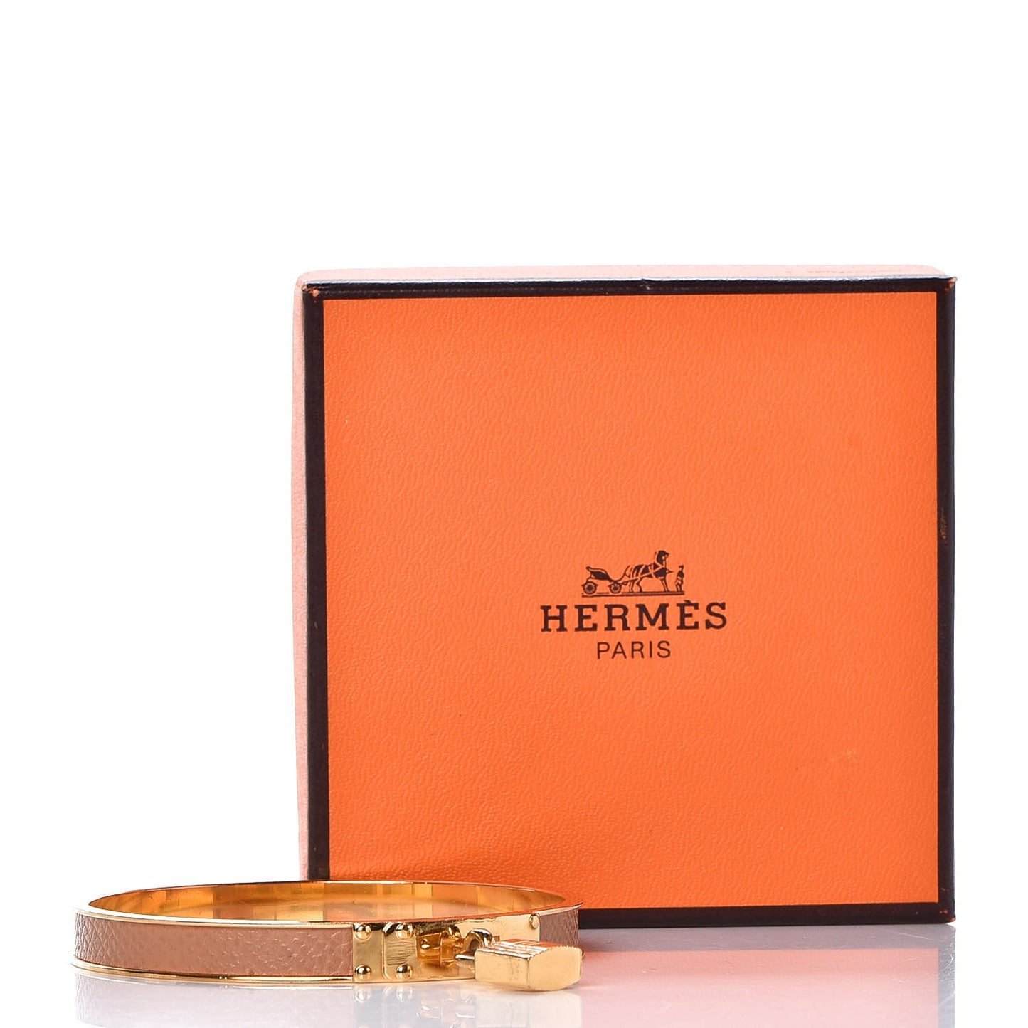 Courchevel Kelly Lock Cadena Bracelet Tabac Camel