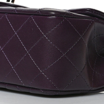 Chanel Lambskin Quilted Mini Rectangular Flap Dark Purple 11 of 11