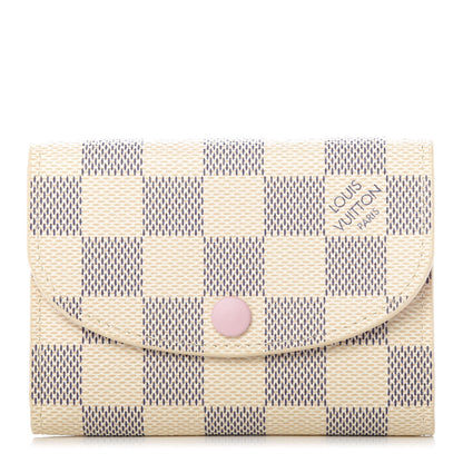 Louis Vuitton Damier Azur Rosalie Coin Purse Rose Ballerine 1 of 6