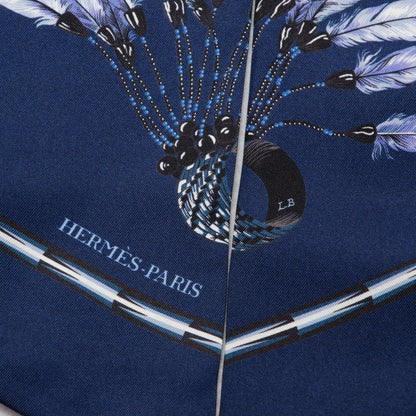 Hermes Silk Brazil Maxi Twilly Marine Bleu Roy Lavande 4 of 7