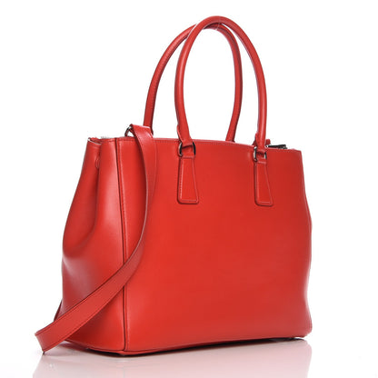 Prada City Calf Large Galleria Double Zip Tote Lacca 4 of 7