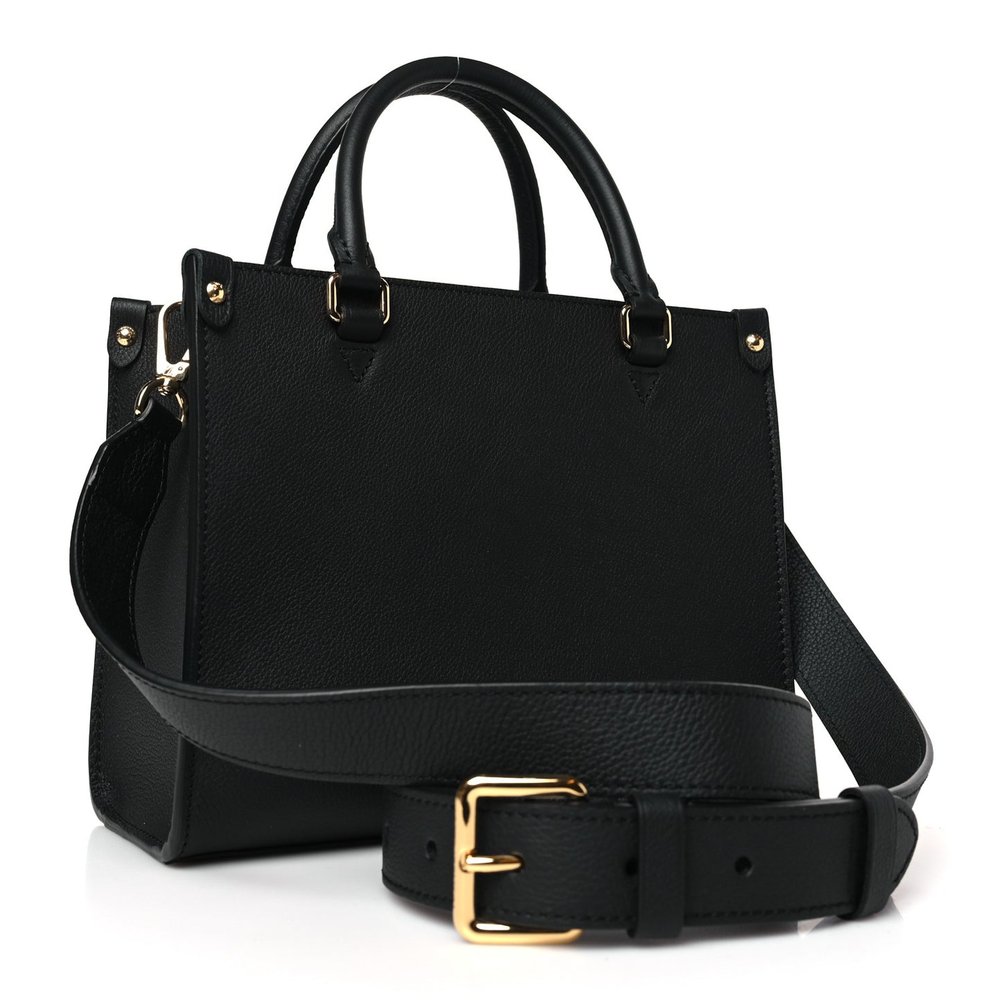 Calfskin Lock & Go Tote Black