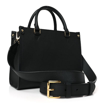 Louis Vuitton Calfskin Lock & Go Tote Black 3 of 9