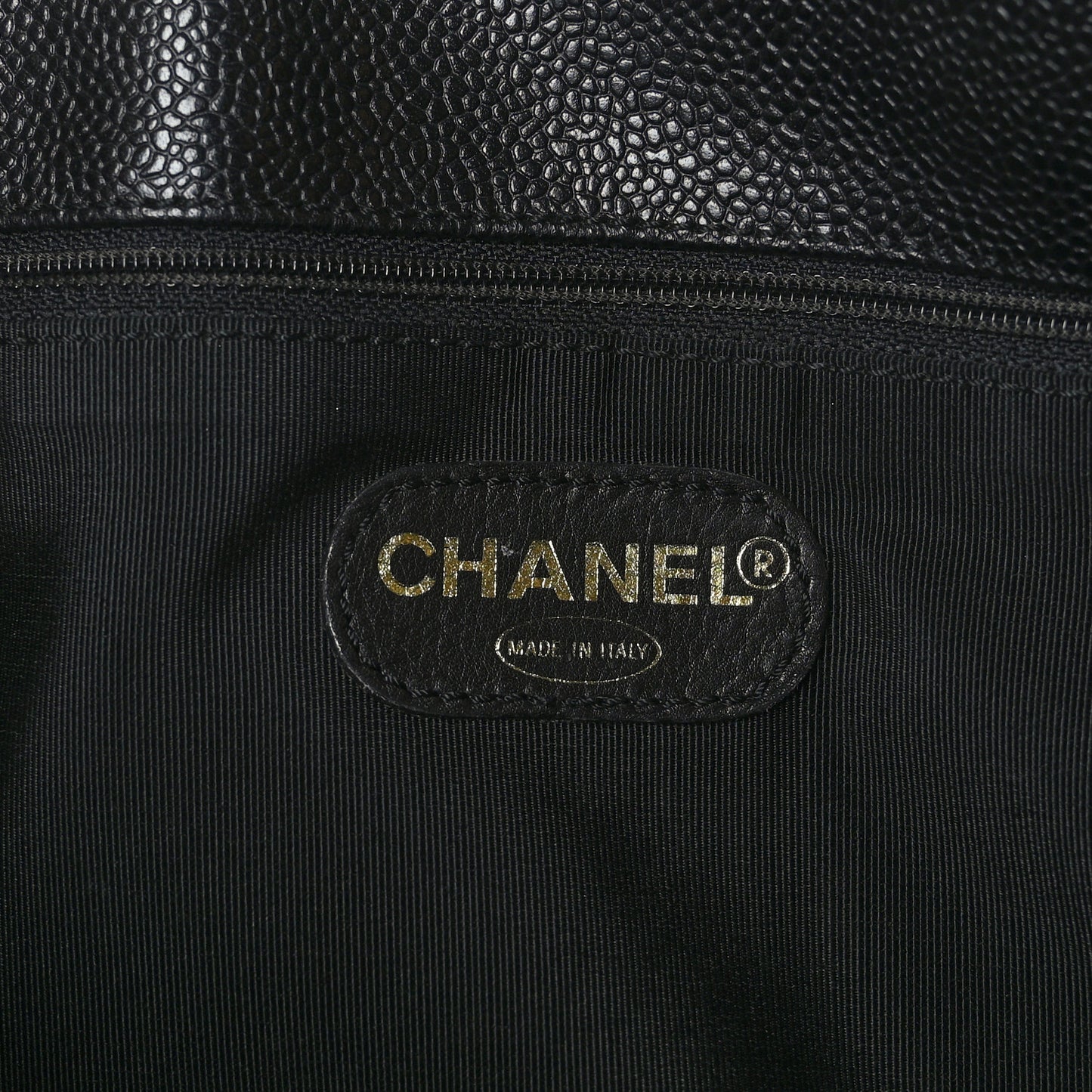 Caviar Large CC Shoulder Bag Black