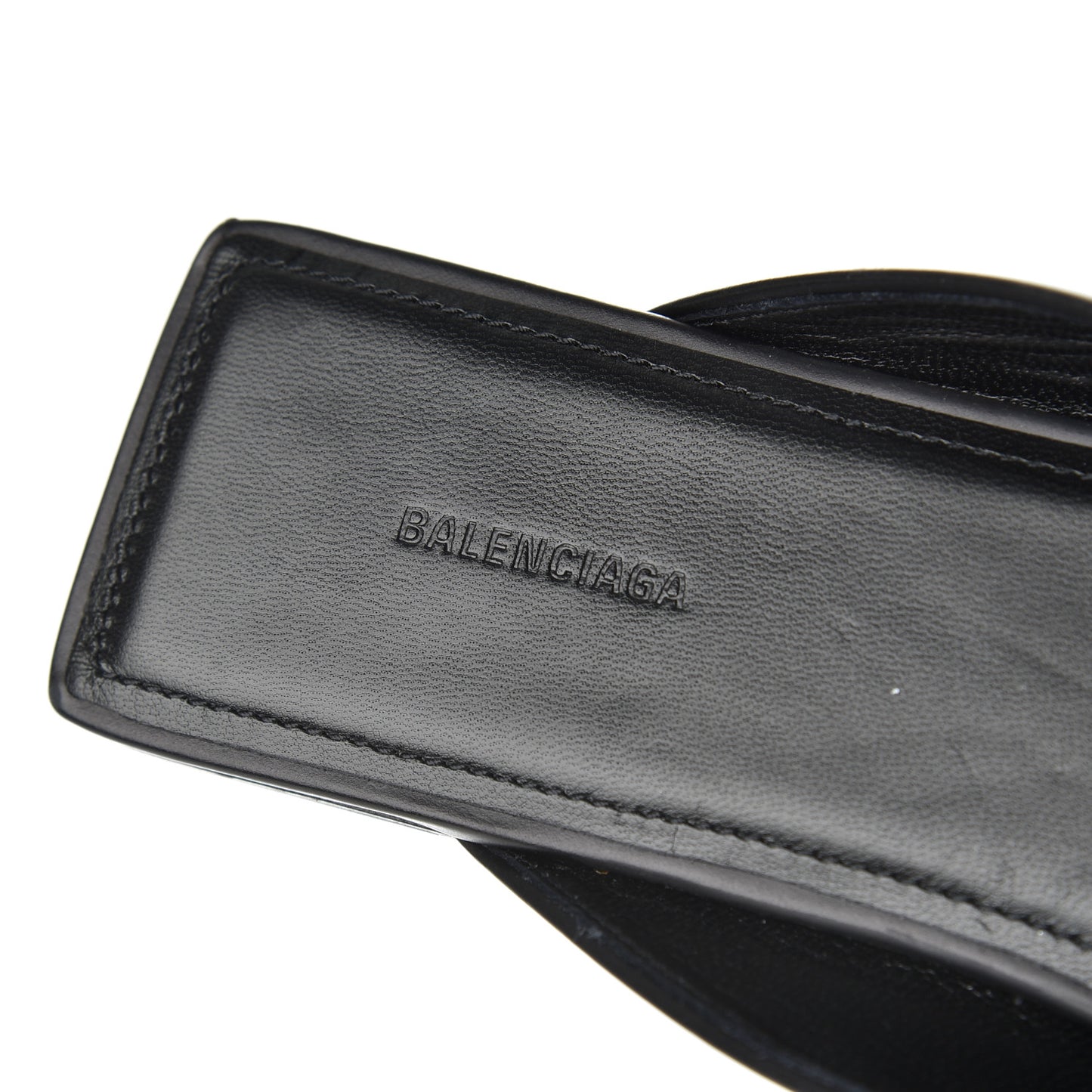 Soft Calfskin Double Square BB 5mm Mules 38 Black
