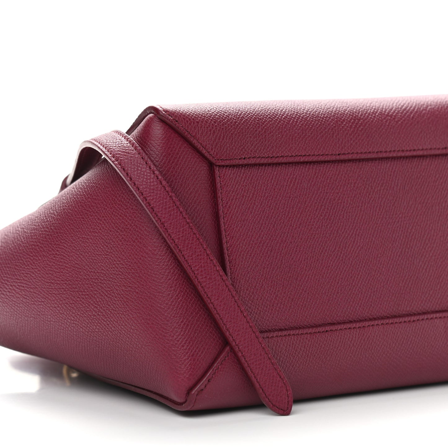 Grained Calfskin Micro Belt Bag Plum