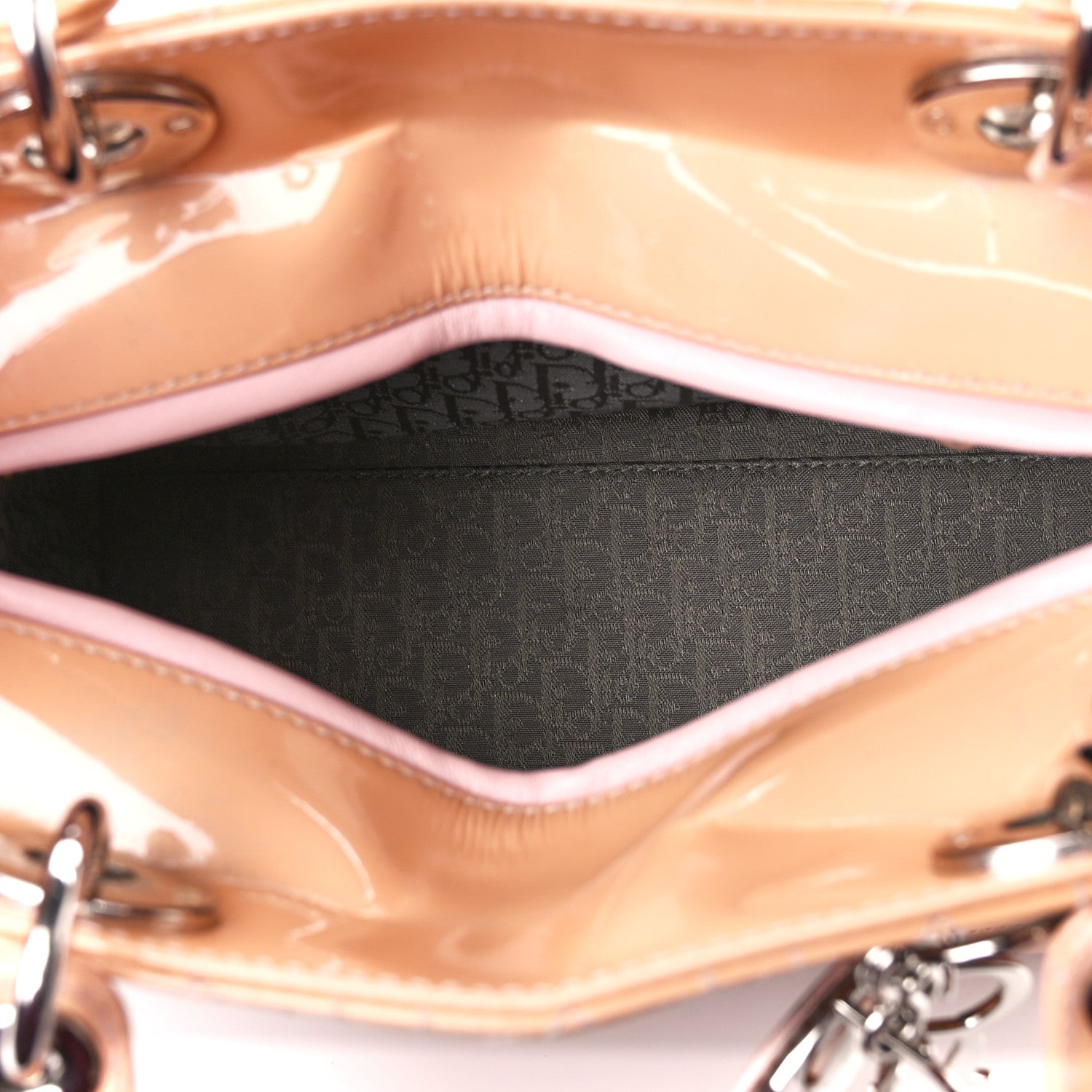 Christian Dior Patent Cannage Medium Lady Dior Rose Clair 5 of 15