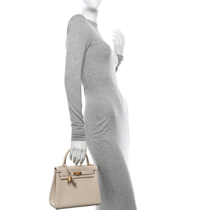 Hermes Togo Kelly Retourne 25 Craie 3 of 11