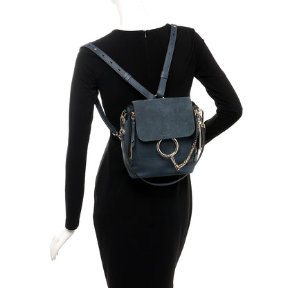Chloe Suede Calfskin Small Faye Backpack Silver Blue 2 of 7