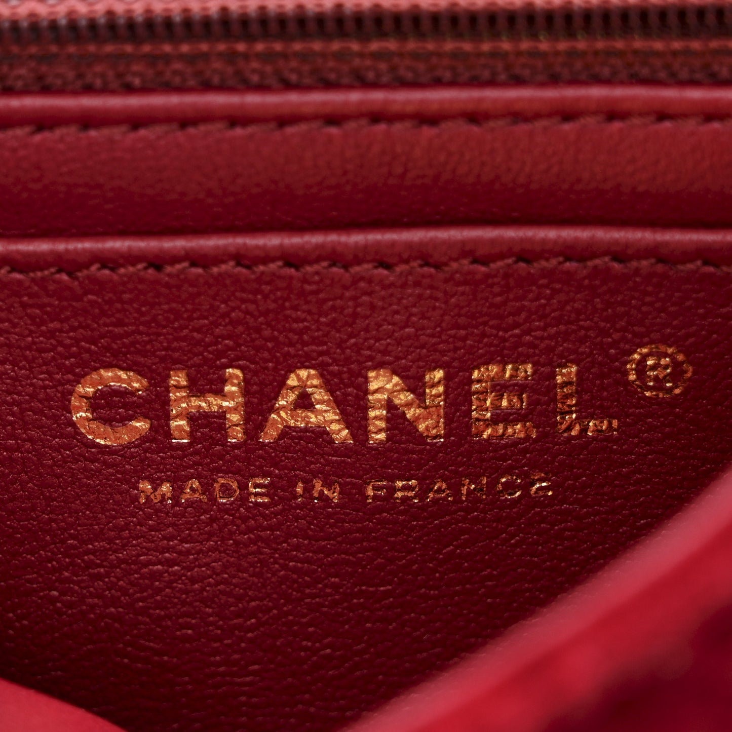 Velvet Enamel Mini Flap Red