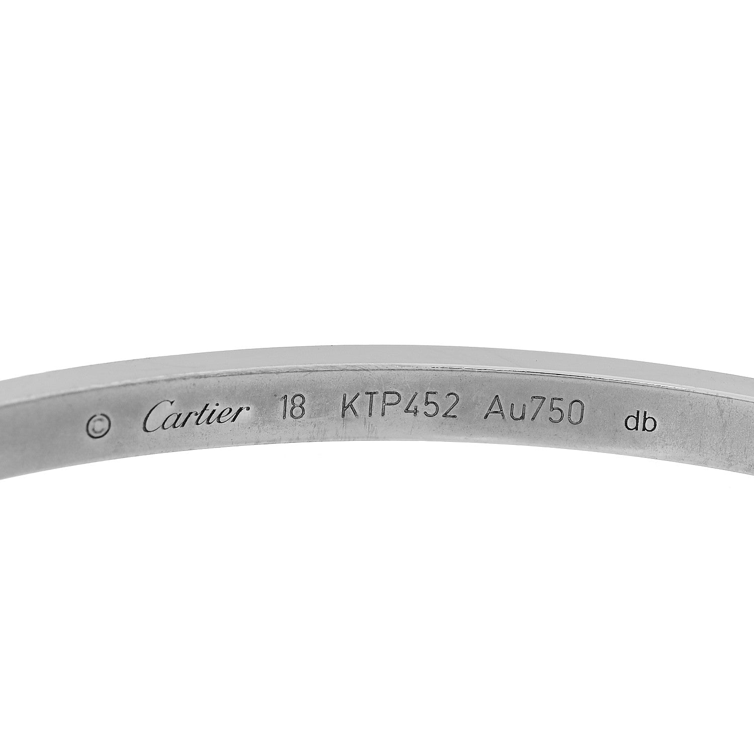 Cartier 18K White Gold Small LOVE Bracelet 18 5 of 10
