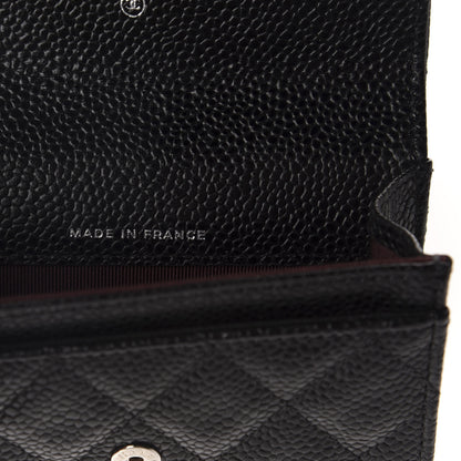 Chanel Caviar Quilted Flap Card Holder Wallet Black 7 of 9