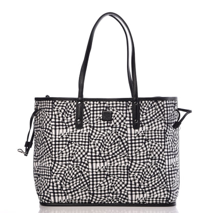 MCM Visetos Medium Reversible Shopper Tote Black 4 of 12