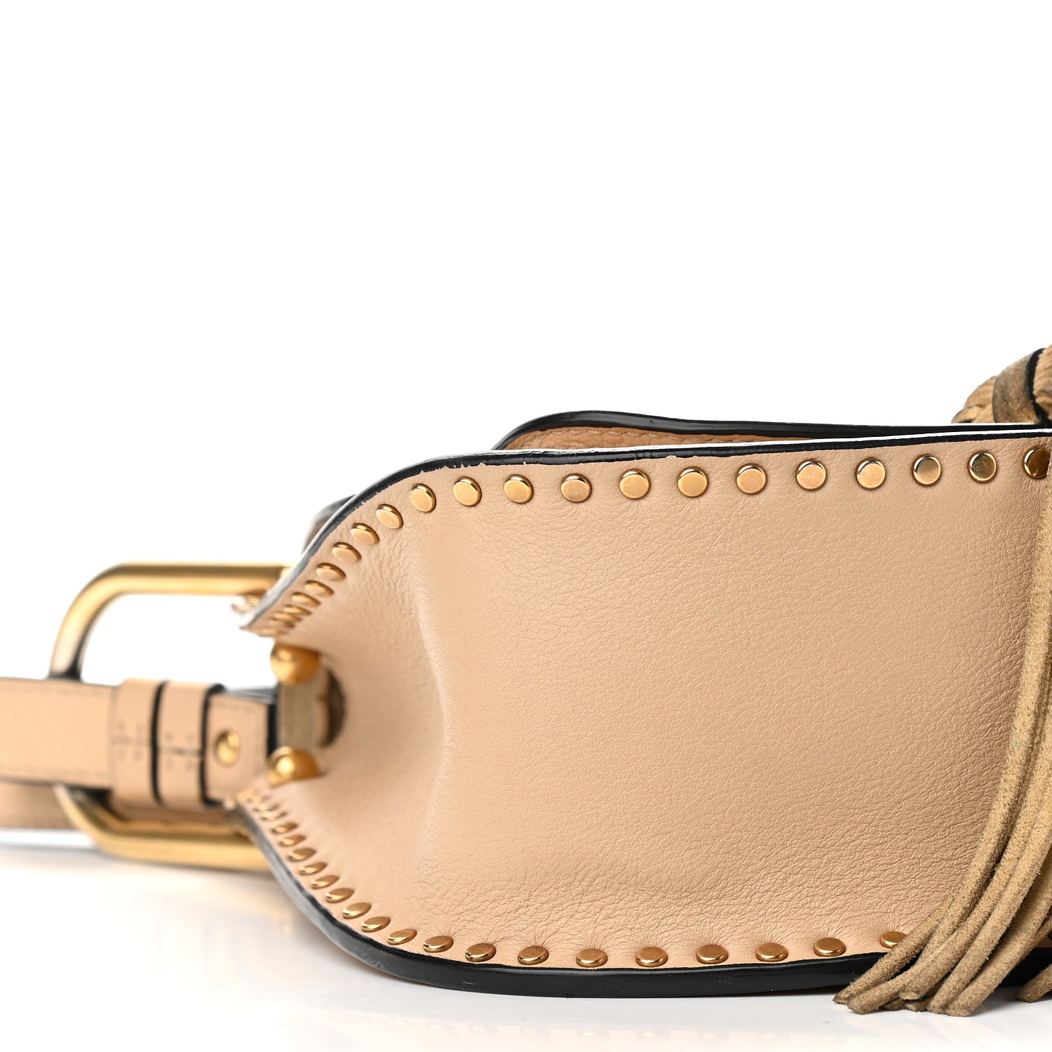 Chloe Calfskin Braided Small Hudson Shoulder Bag Pearl Beige 8 of 9