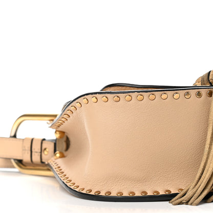 Chloe Calfskin Braided Small Hudson Shoulder Bag Pearl Beige 8 of 9