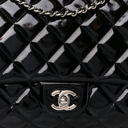Chanel Patent Quilted Clutch with Chain Flap Black 9 of 11