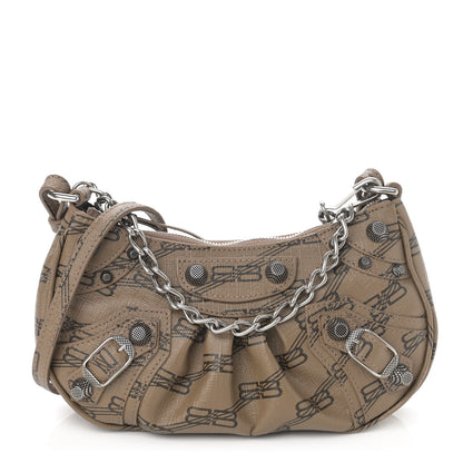 Balenciaga Coated Canvas BB Monogram Le Cagole Mini Purse With Chain Beige Brown 1 of 11