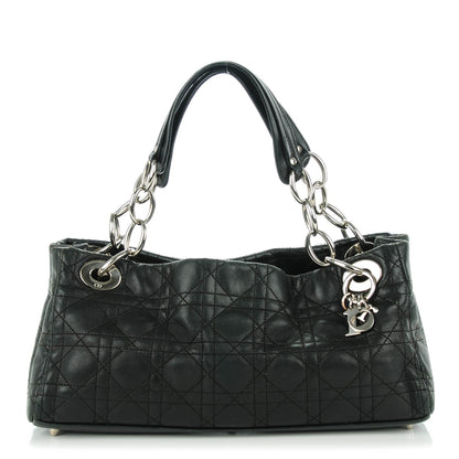 Christian Dior Lambskin Cannage Soft East West Tote Black 1 of 7