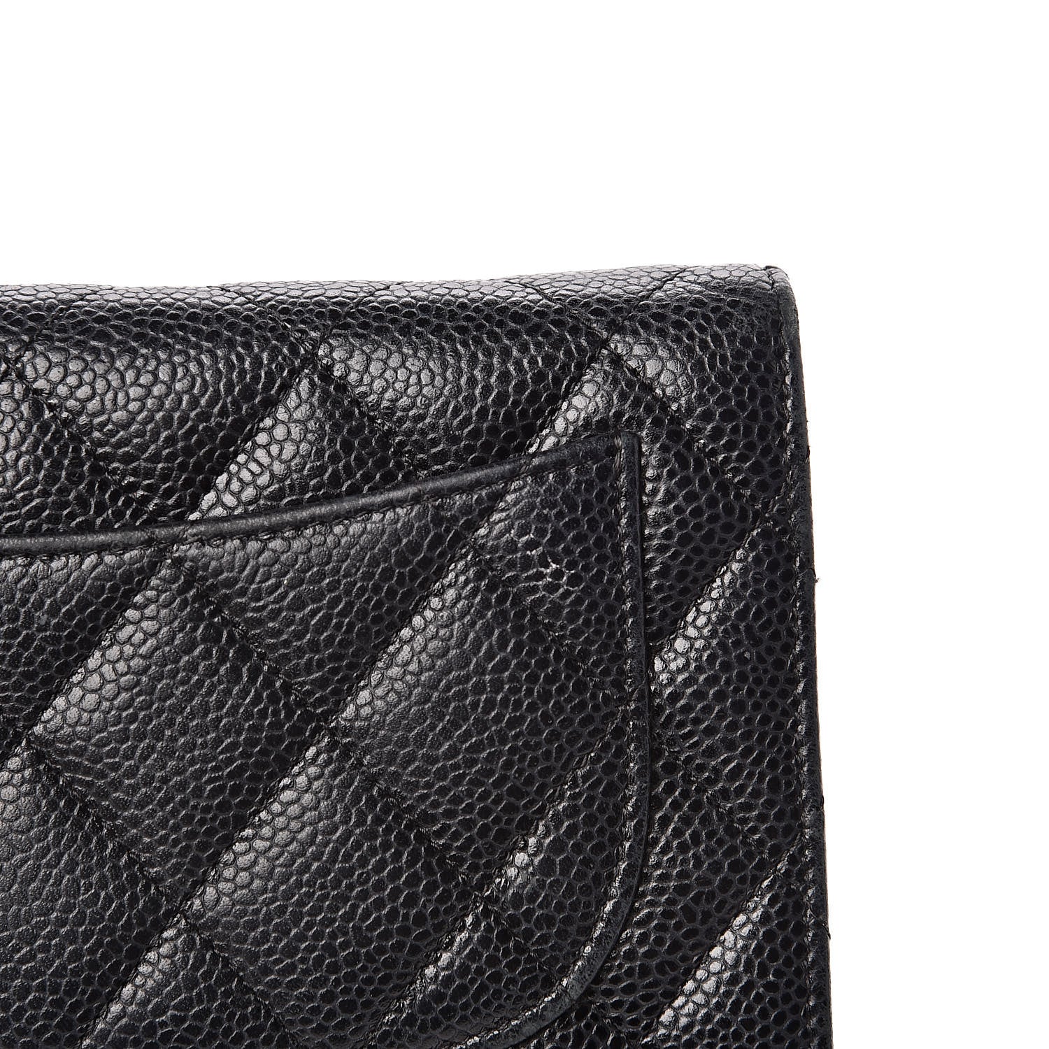 Chanel Caviar Quilted Large Flap Wallet Black 8 of 9