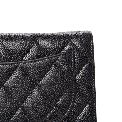 Chanel Caviar Quilted Large Flap Wallet Black 8 of 9