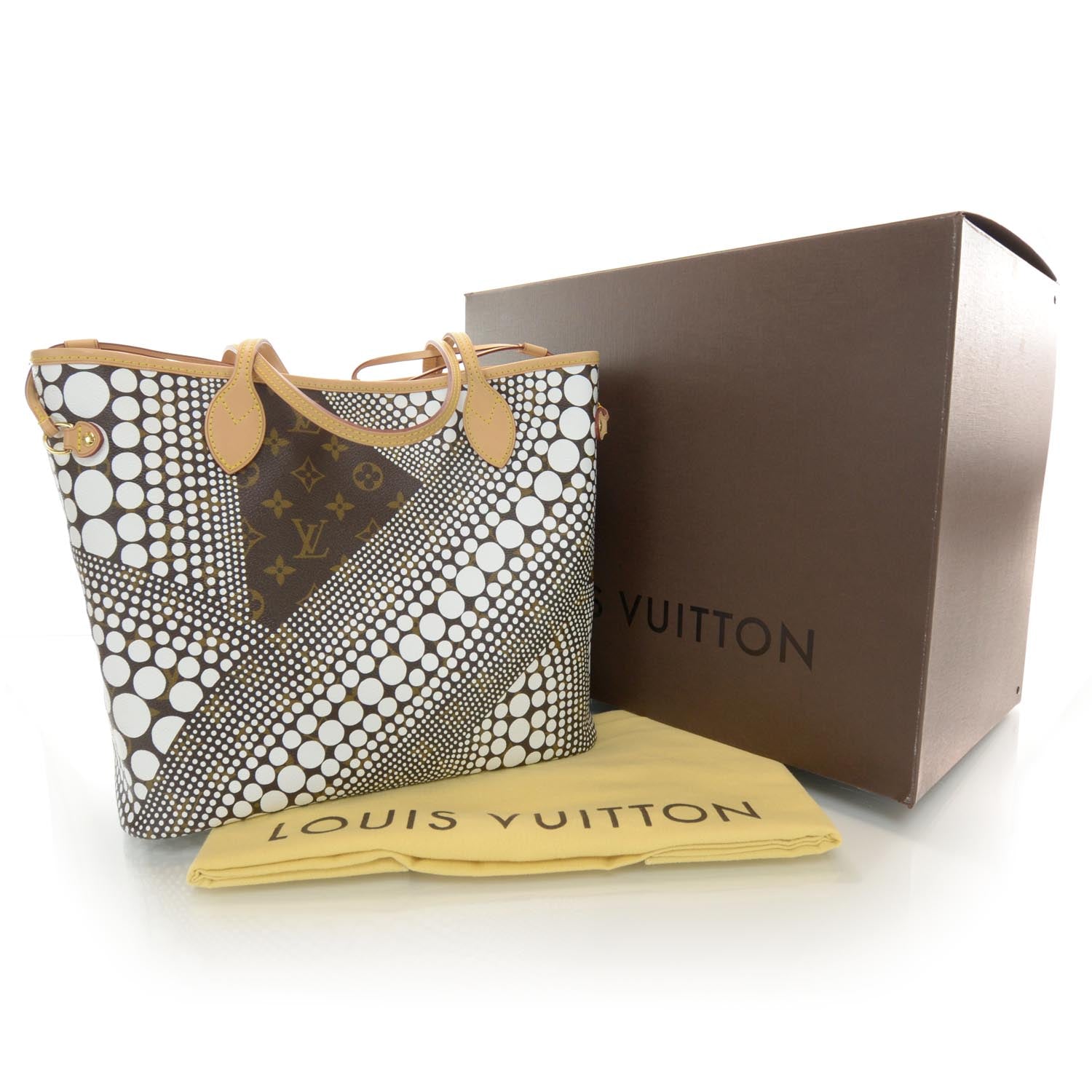 Louis Vuitton Monogram Kusama Waves Neverfull MM White 3 of 7