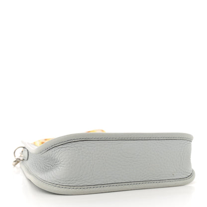 Hermes Taurillon Clemence Flipperball Sangle Evelyne TPM Bleu Pale Caramel Nata Gold 4 of 11