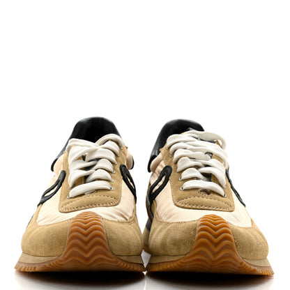 Loewe Nylon Suede Flow Runner Sneakers 38 Gold Black 2 of 10