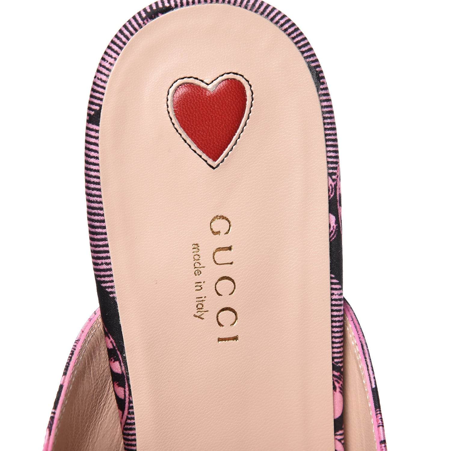 Gucci Silk Satin Saint Romain Womens Princetown Slippers 40 Pink Black 6 of 9