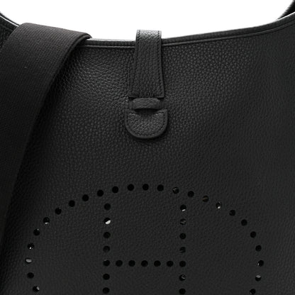 Hermes Taurillon Clemence Evelyne III GM Black 8 of 11