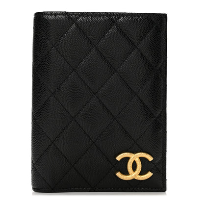 Chanel Caviar Quilted CC Passport Holder Black 1 of 10