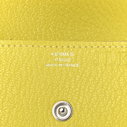 Hermes Chevre Mysore Le 24 Coin Purse Lime 6 of 8