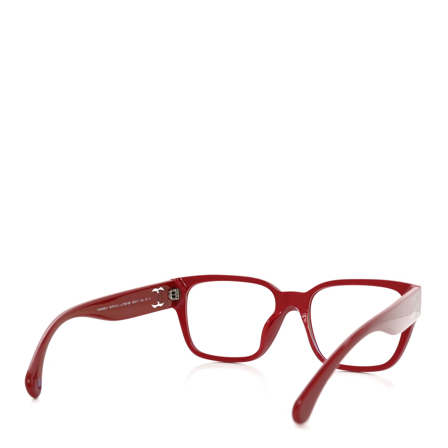 Chanel Acetate Eyeglasses 3475-S Red 4 of 7