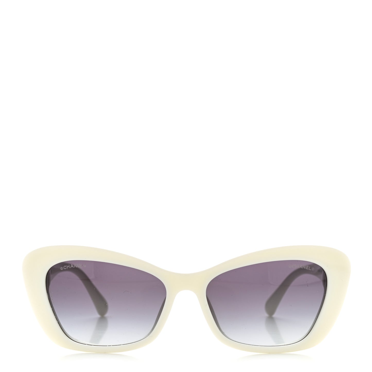 Acetate Pearl Cat Eye CC Sunglasses 5481-H-A White White